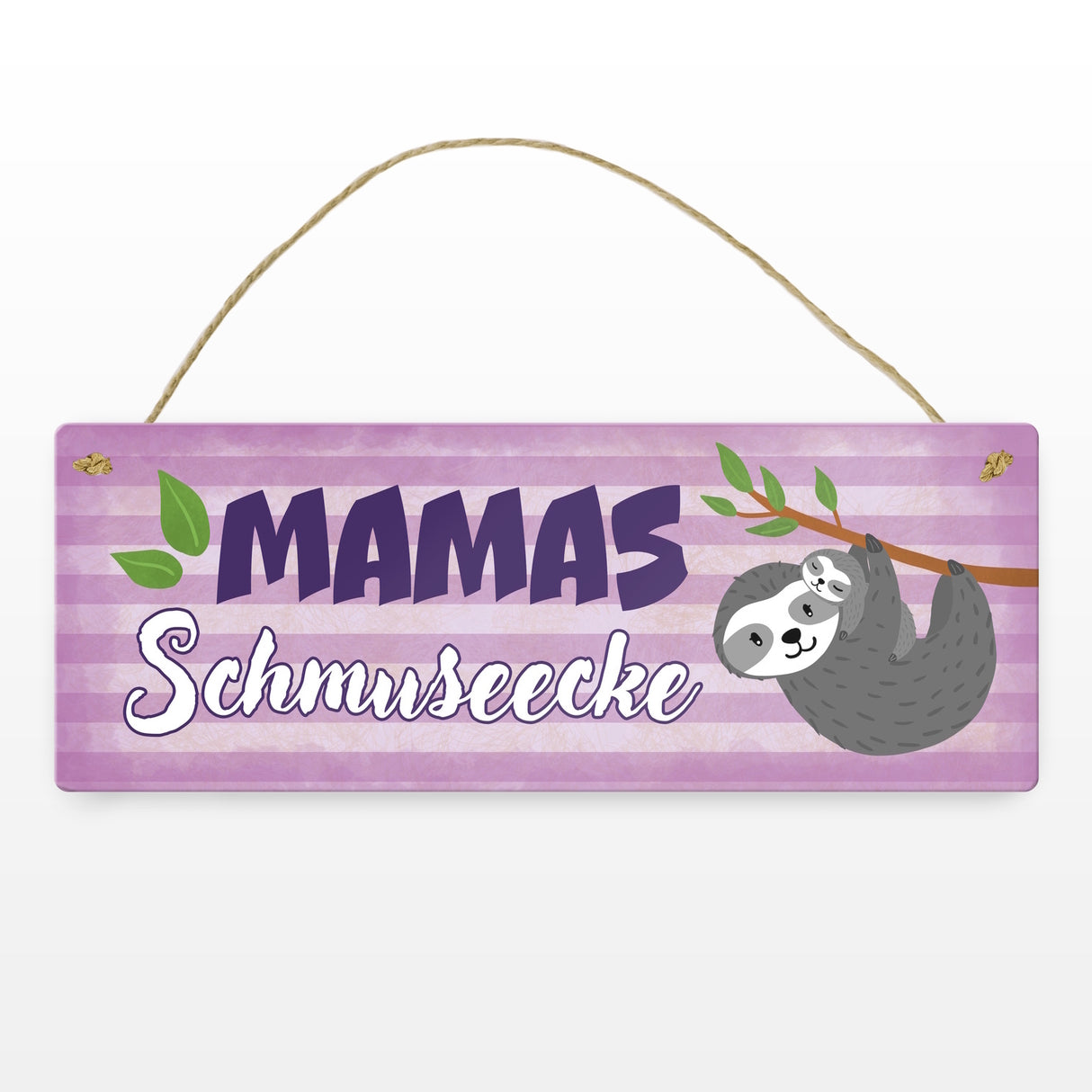 Mamas Schmuseecke Metallschild mit Faultier