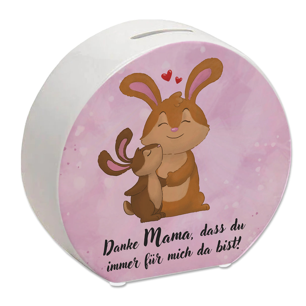 Danke Mama, dass du für mich da bist Spardose mit Hase