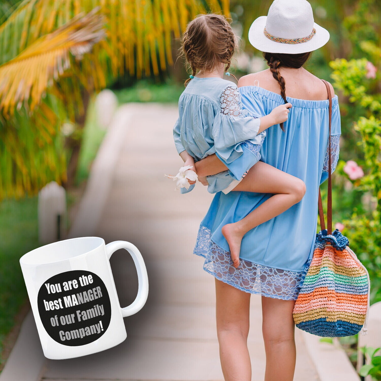 Manager of our Family Kaffeebecher mit Spruch für Mama zum Muttertag