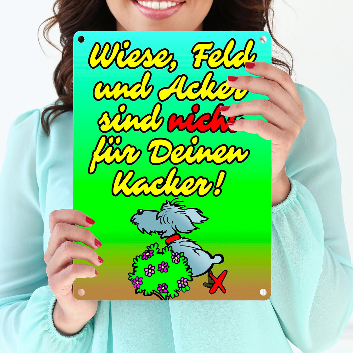 Kein Hundeklo Metallschild mit lustigem Spruch