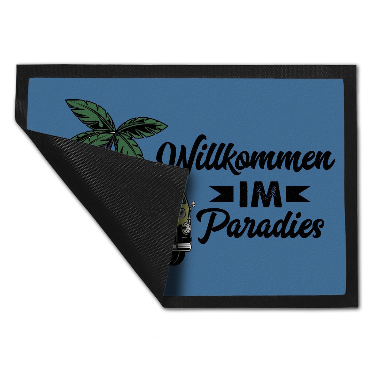 Willkommen im Paradies Campervan Fußmatte in 35x50 cm