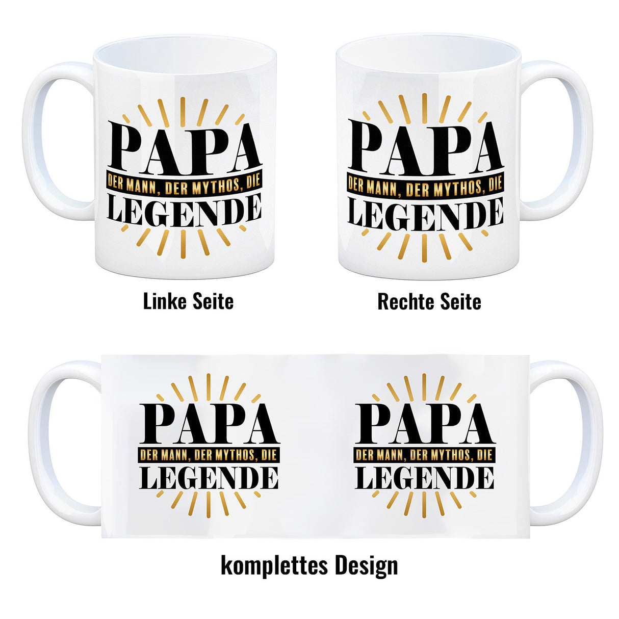 Papa der Mann der Mythos die Legende Kaffeebecher