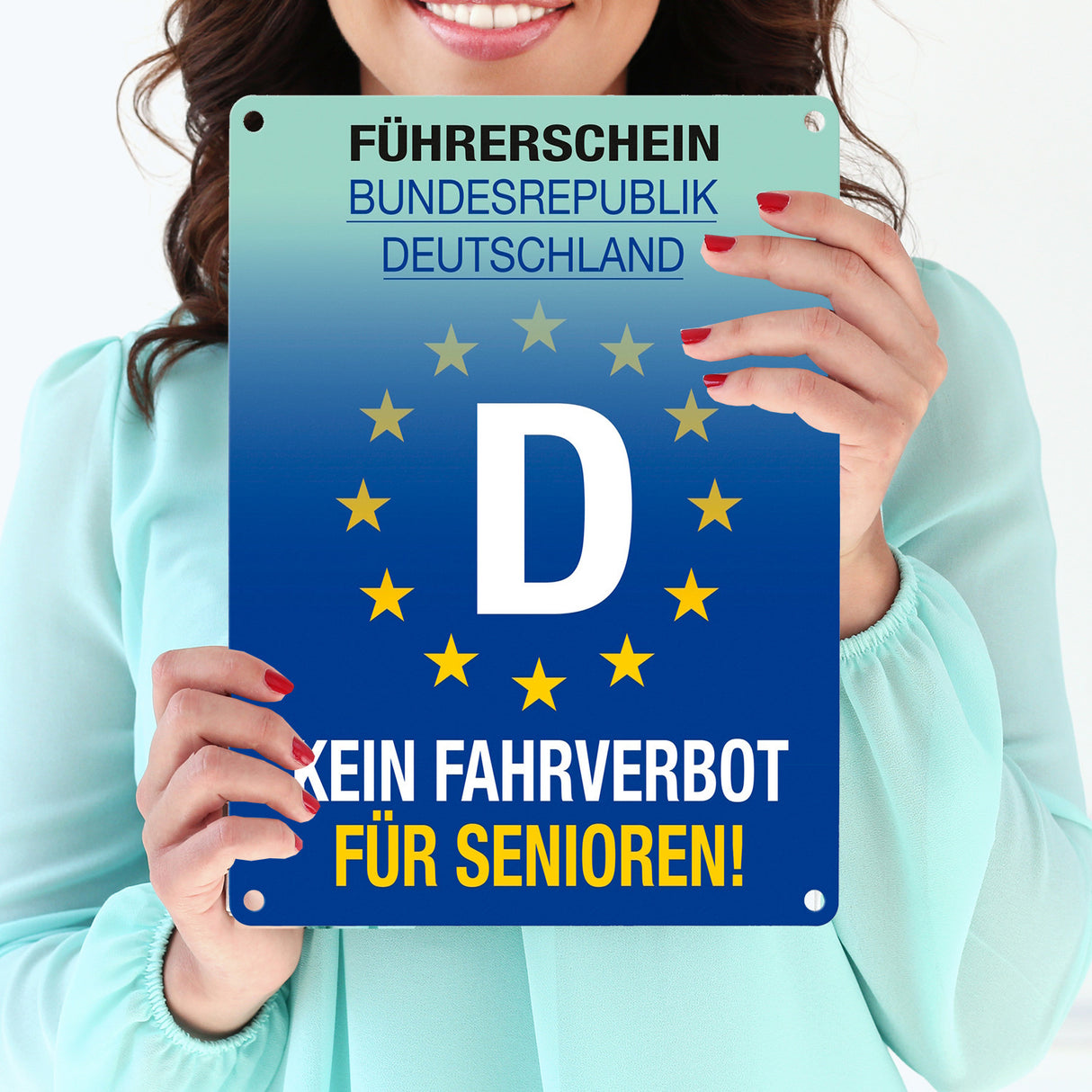 Kein Fahrverbot für Senioren Metallschild