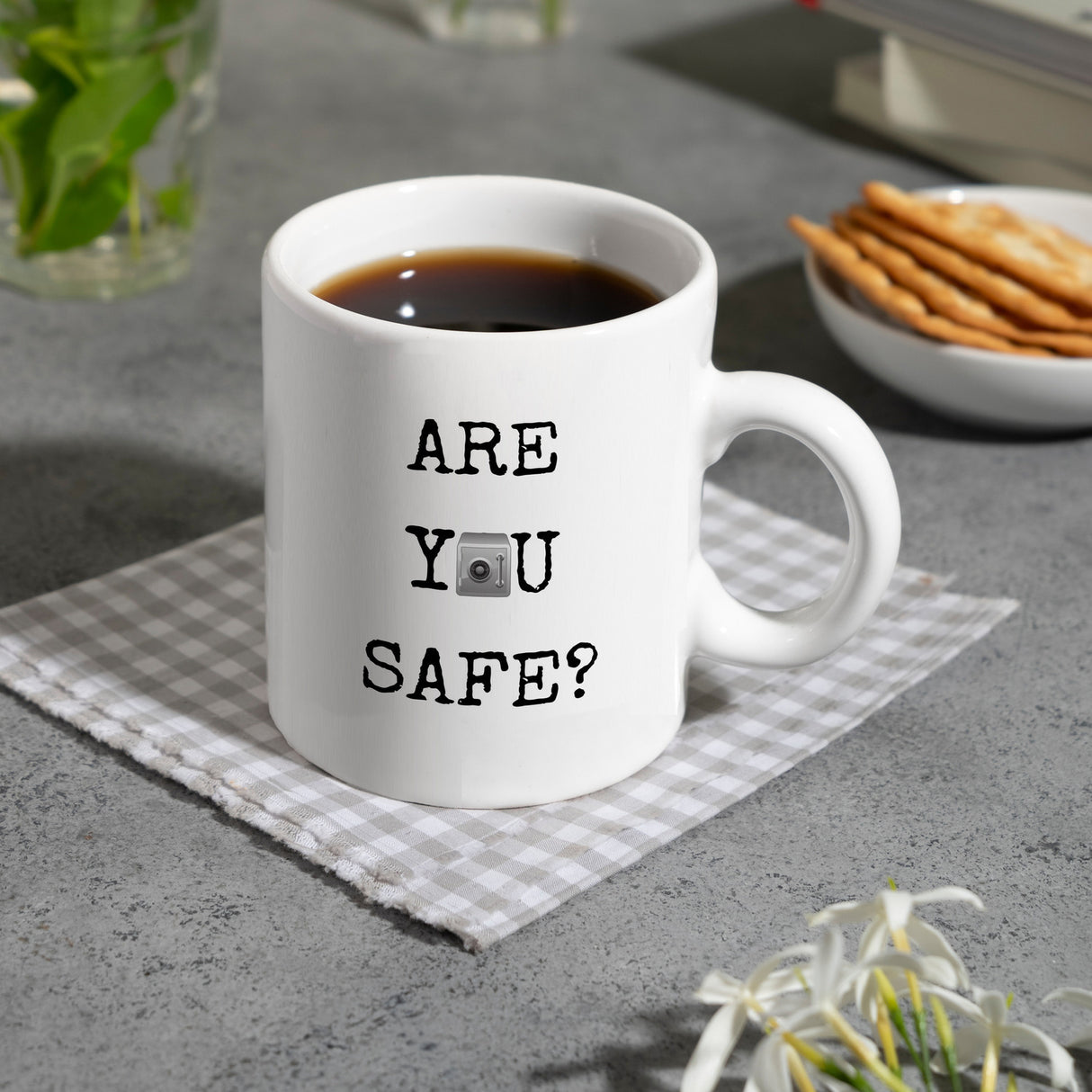 Denglisch Kaffeebecher - Are you safe?