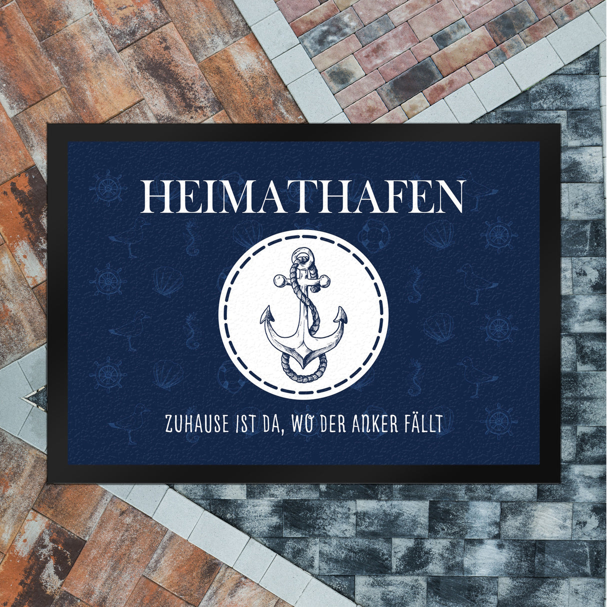Heimathafen Zuhause ist da wo der Anker fällt Fußmatte