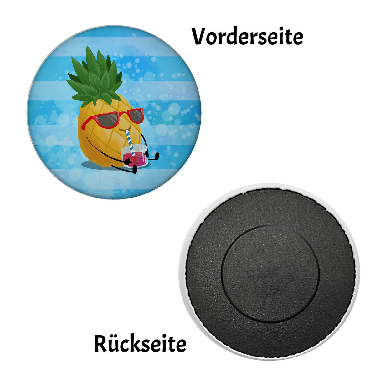 Ananas mit Sonnenbrille Sommer Magnet
