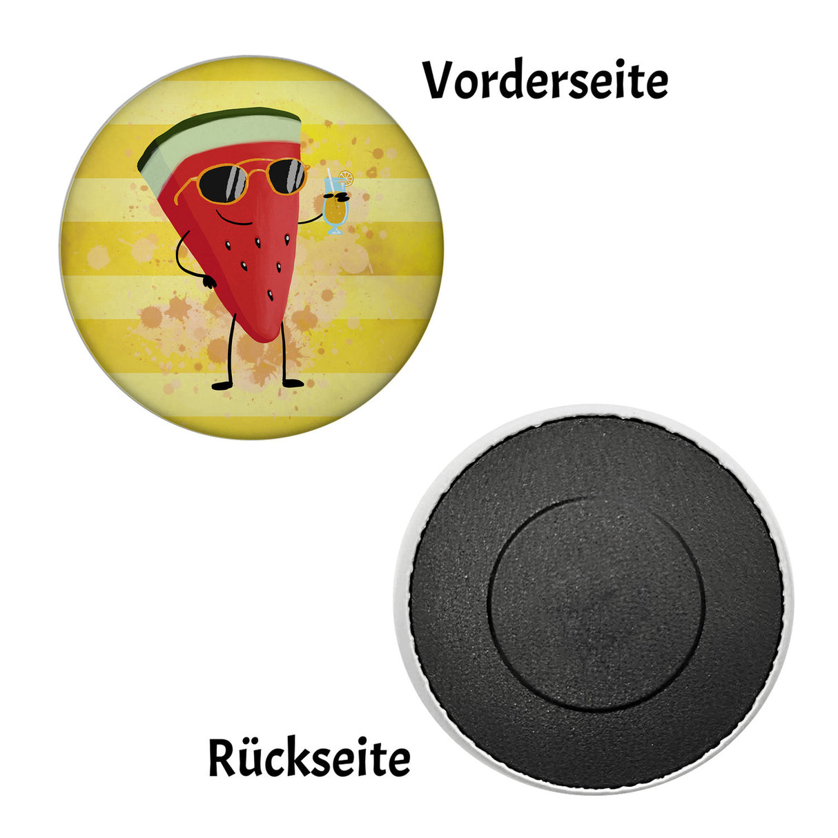 Wassermelone mit Sonnenbrille Sommer Magnet
