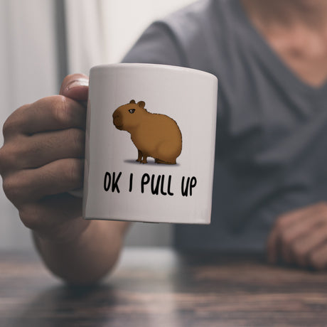 Ok I pull up normales Capybara Meme Kaffeebecher