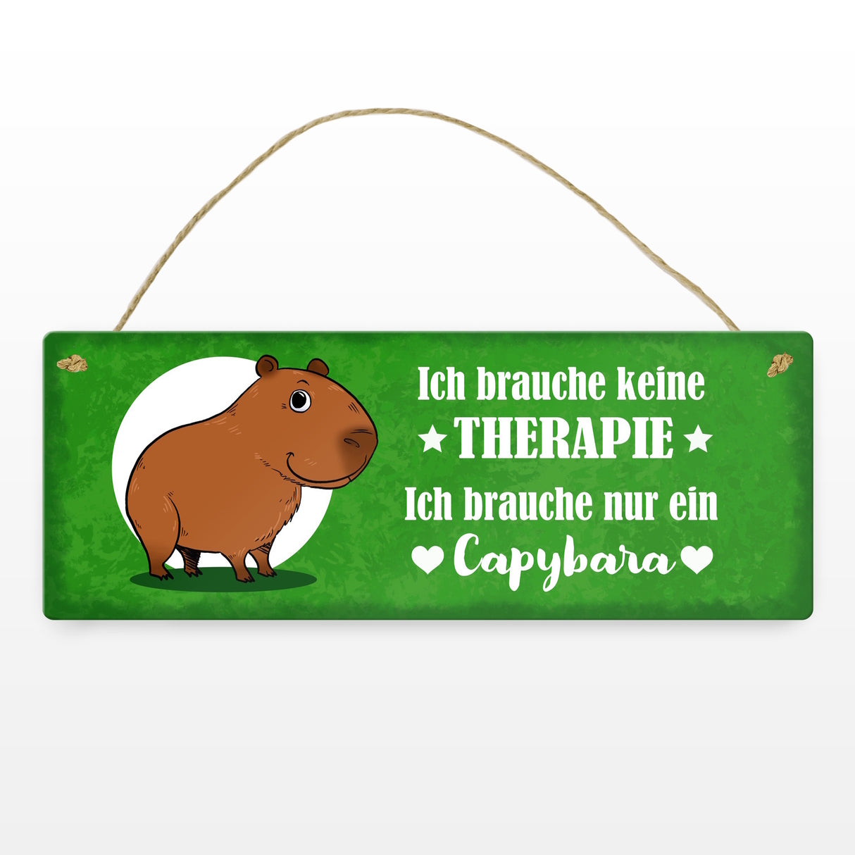 Keine Therapie – ich brauche nur ein Capybara Metallschild