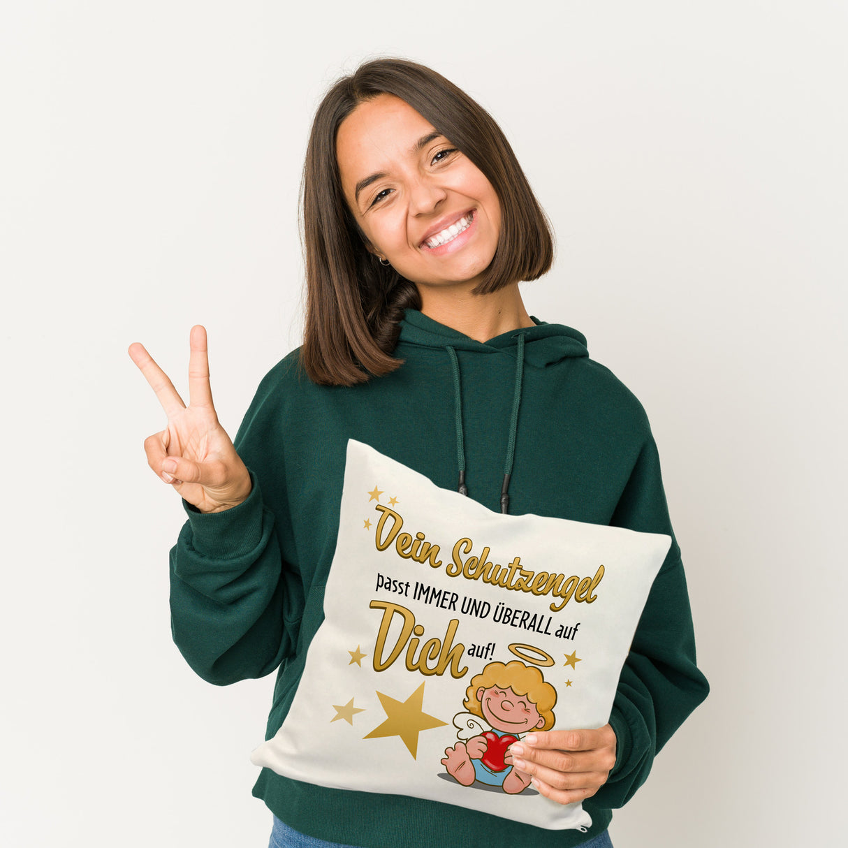 Schutzengel Kissen mit Spruch