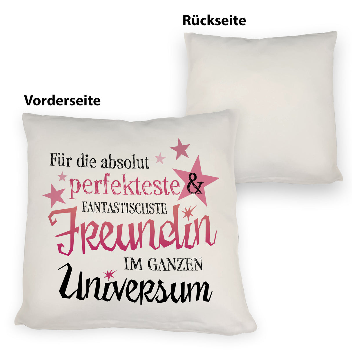 Freundschaft Kissen mit Spruch - Für die perfekteste & fantastischste Freundin