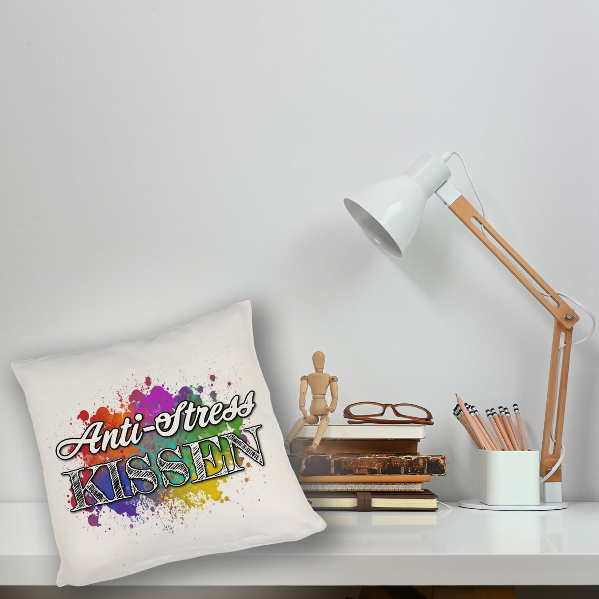 Anti-Stress Kissen - Dekoratives Kissen mit Farbflecken Motiv