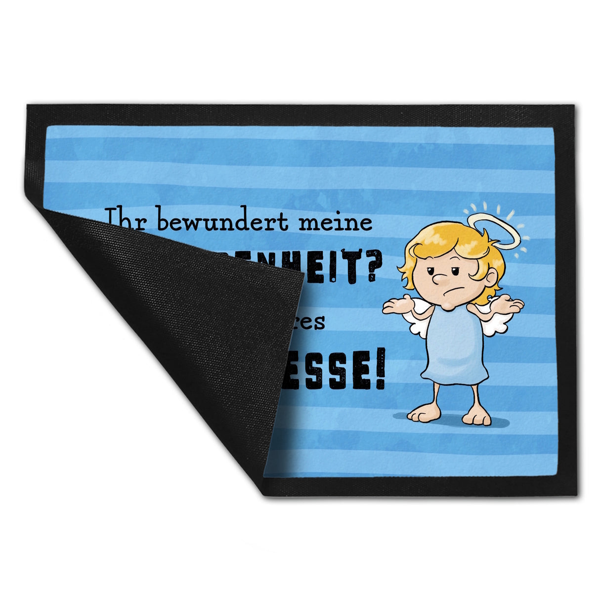 Engel Fußmatte in 35x50 cm mit Spruch - Meine Gelassenheit ist Desinteresse