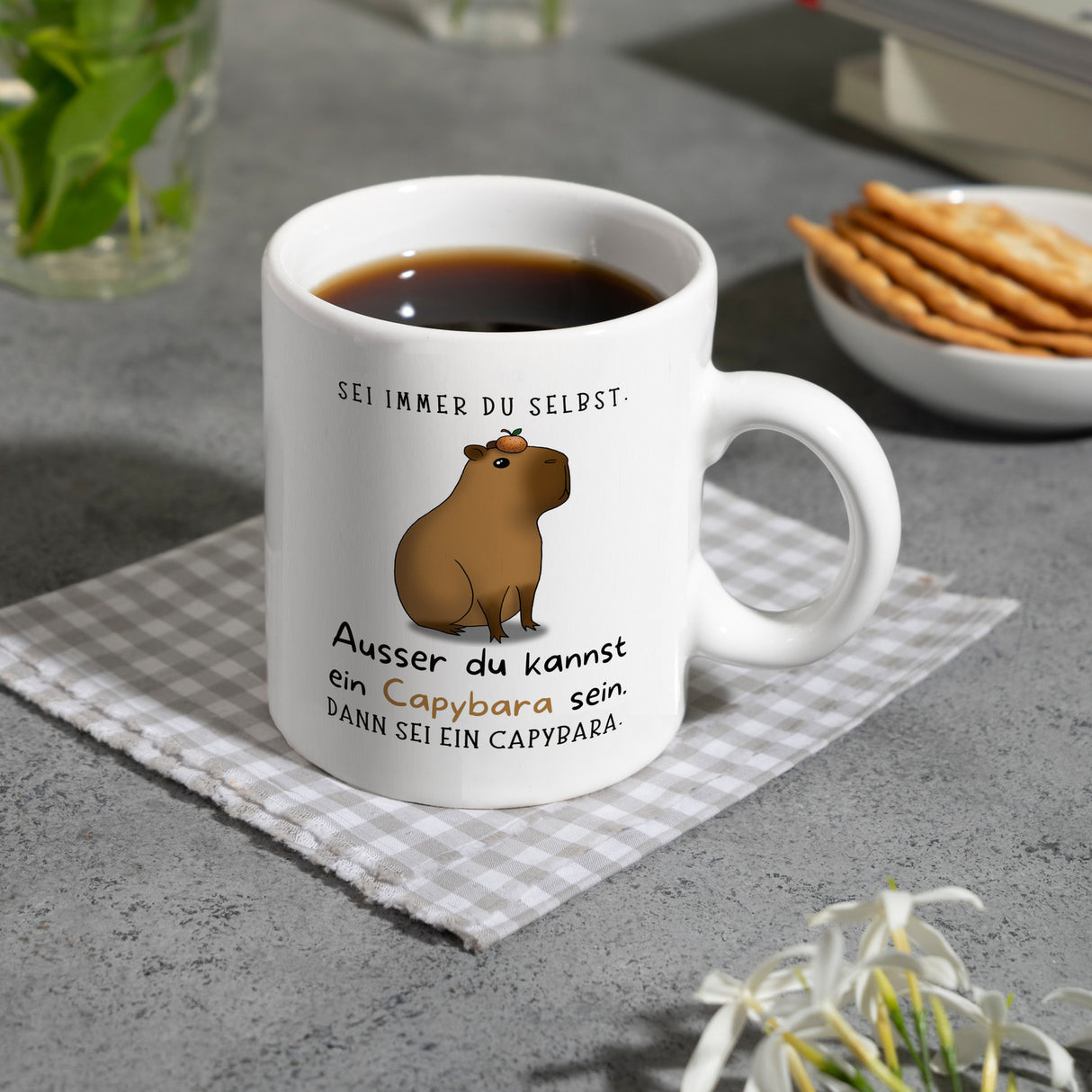 Sei immer du selbst - ausser du kannst ein Capybara sein Kaffeebecher