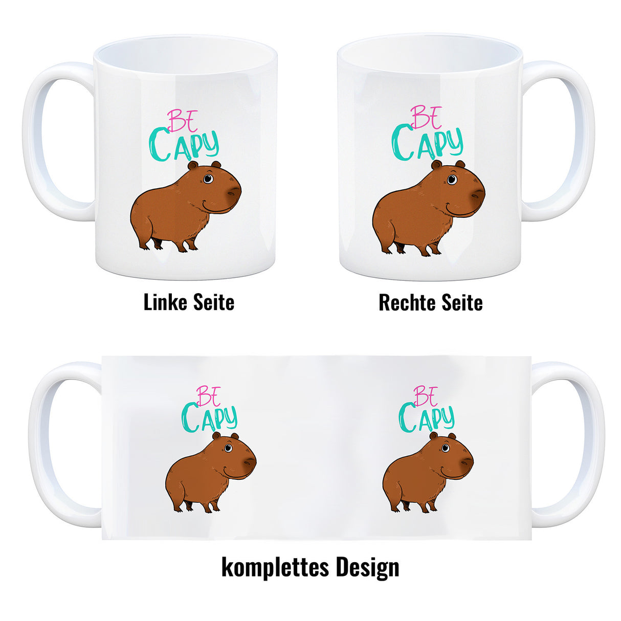 Be Capy Kaffeebecher mit niedlichen Capybara Motiv