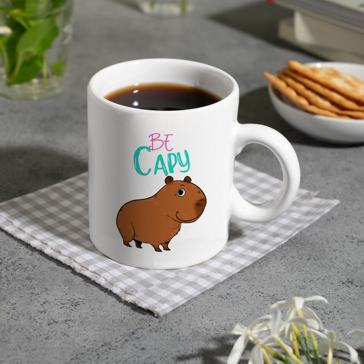 Be Capy Kaffeebecher mit niedlichen Capybara Motiv