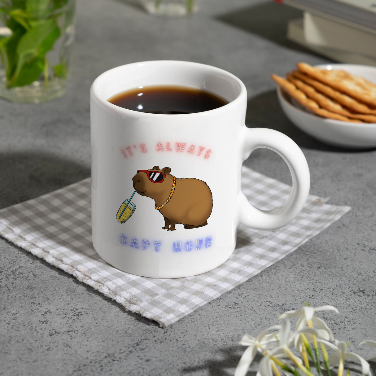 It´s always capy hour Kaffeebecher mit coolem Capybara Motiv