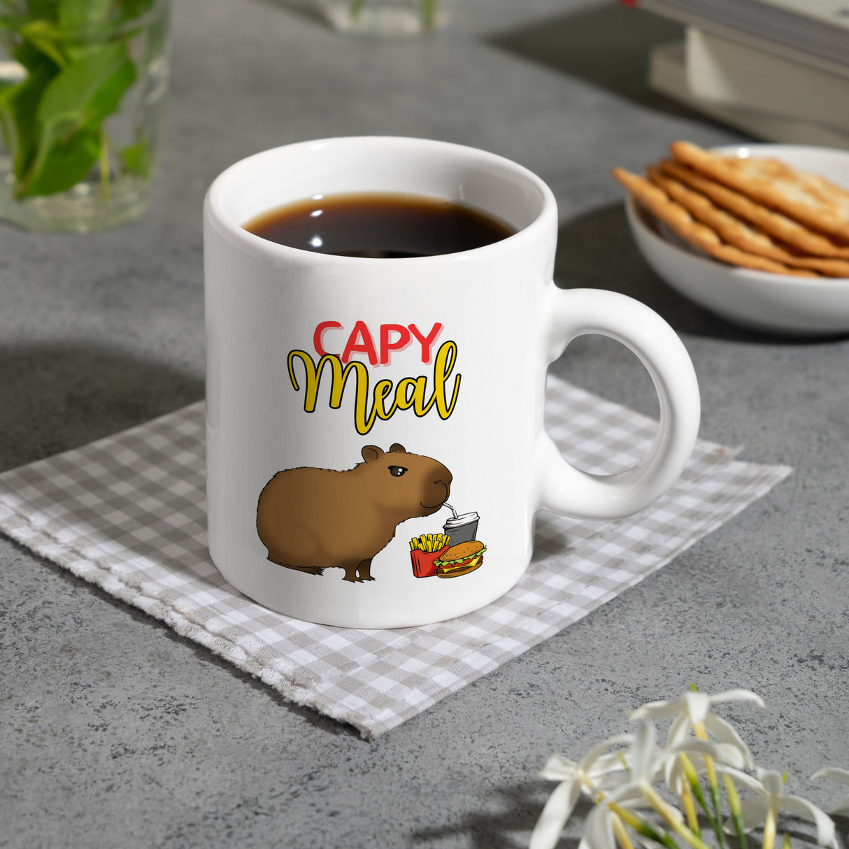 Capy Meal Fast Food Kaffeebecher mit niedlichem Capybara