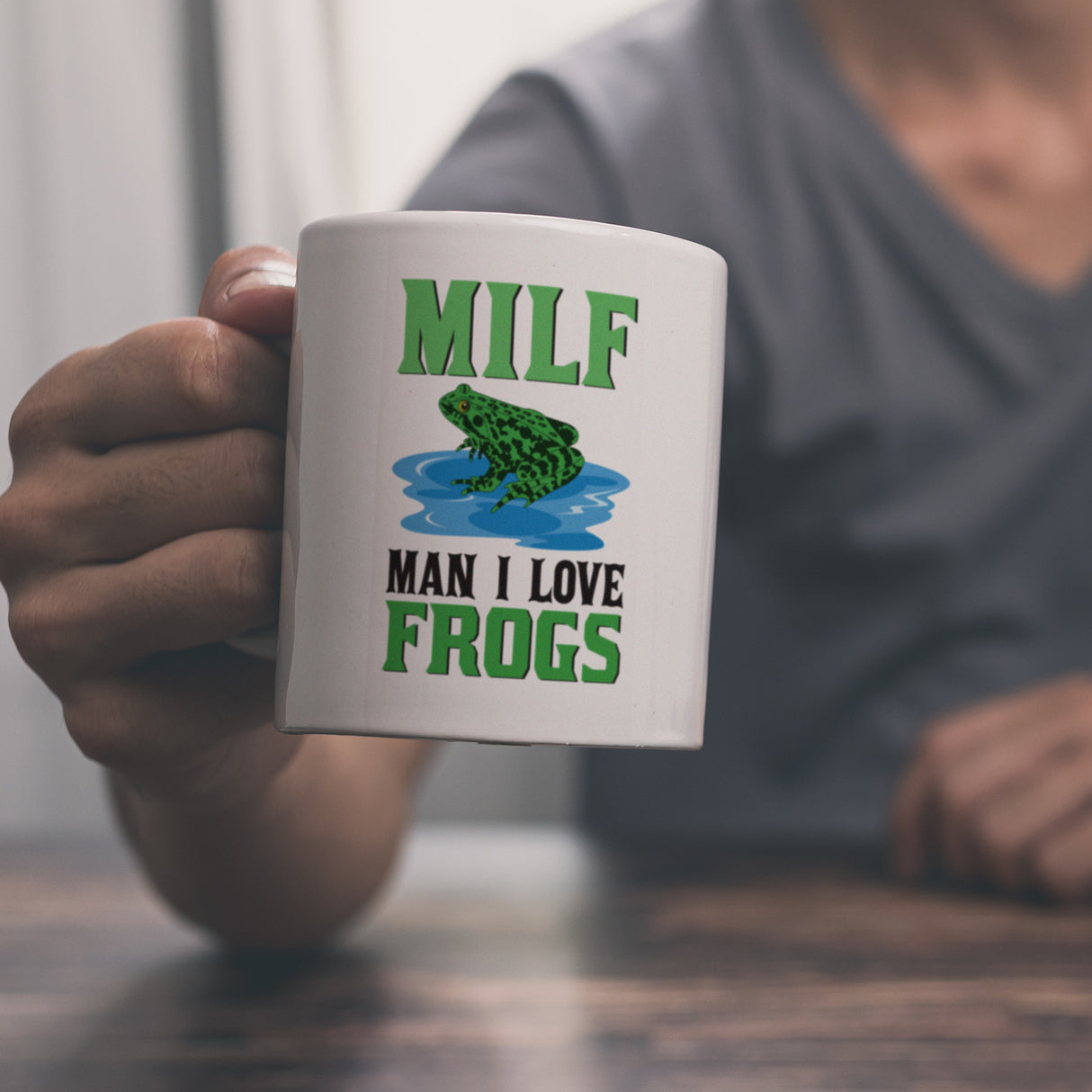 MILF Frosch Kaffeebecher mit Spruch Man i love Frogs