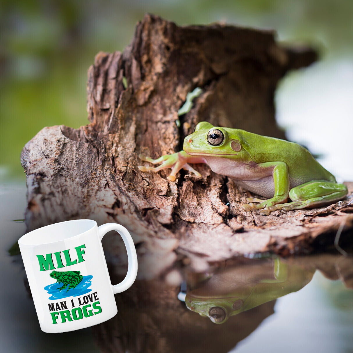 MILF Frosch Kaffeebecher mit Spruch Man i love Frogs