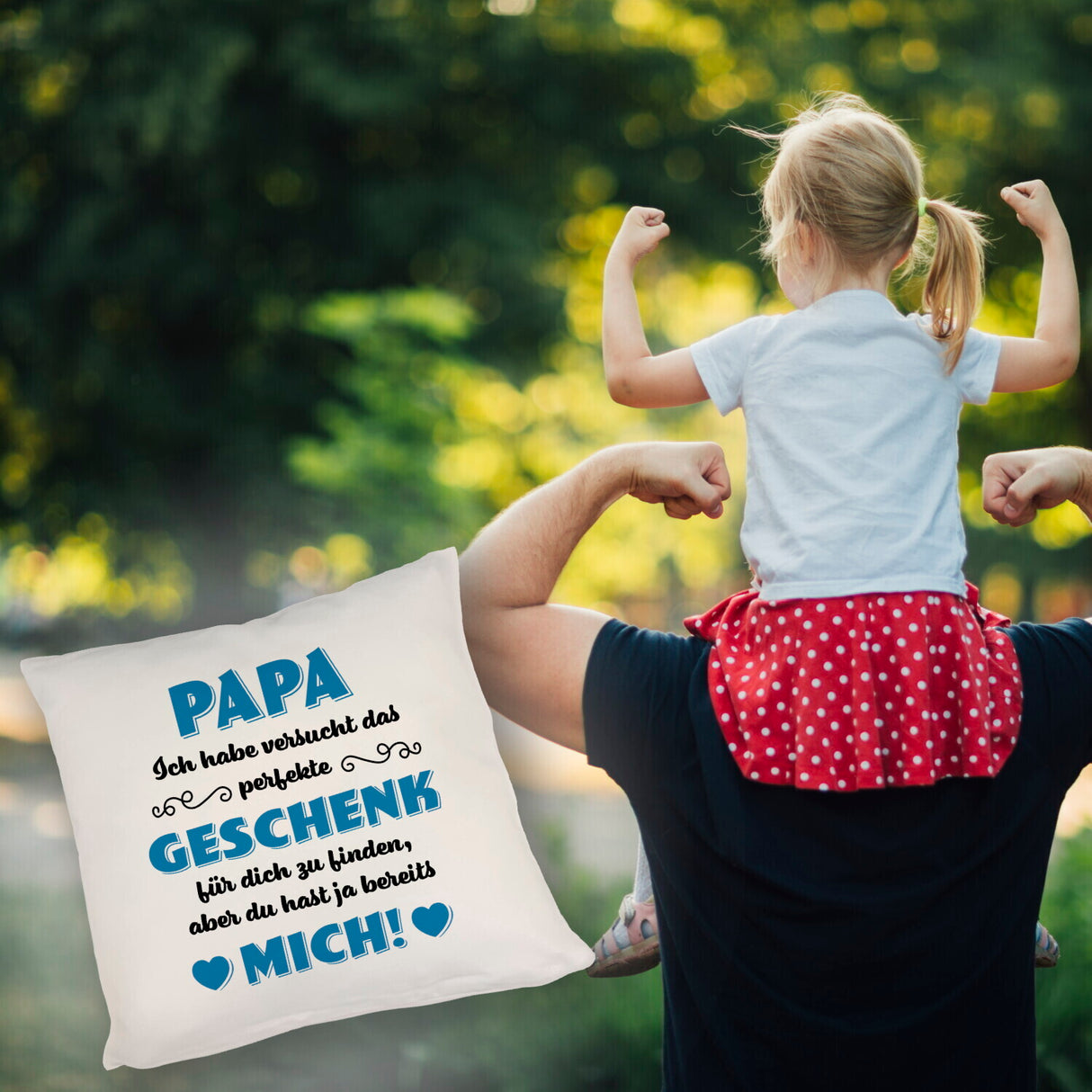 Kissen mit Spruch Papa ich habe versucht das beste Geschenk zu finden