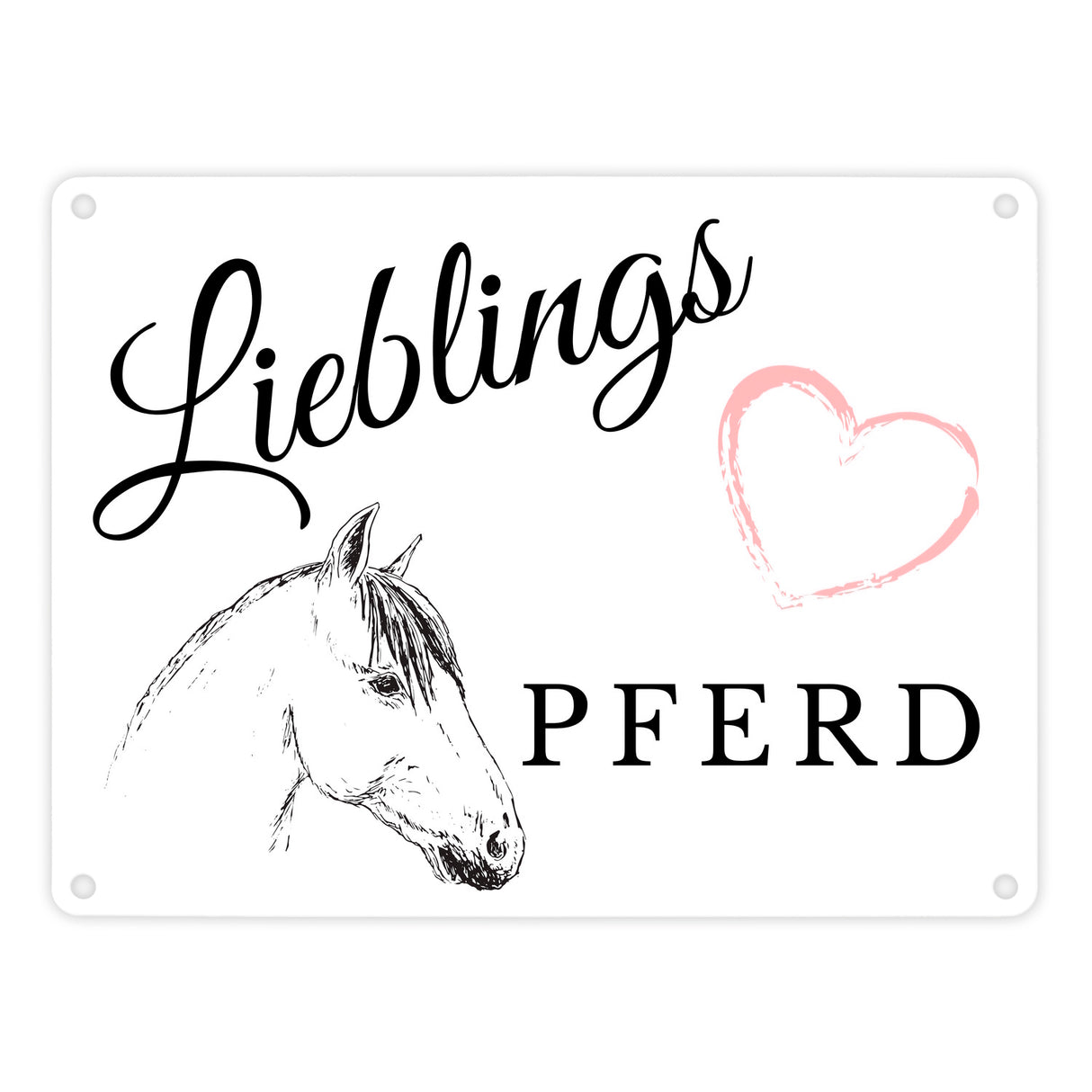 Lieblings Pferd Metallschild in 15x20 cm für den Stall