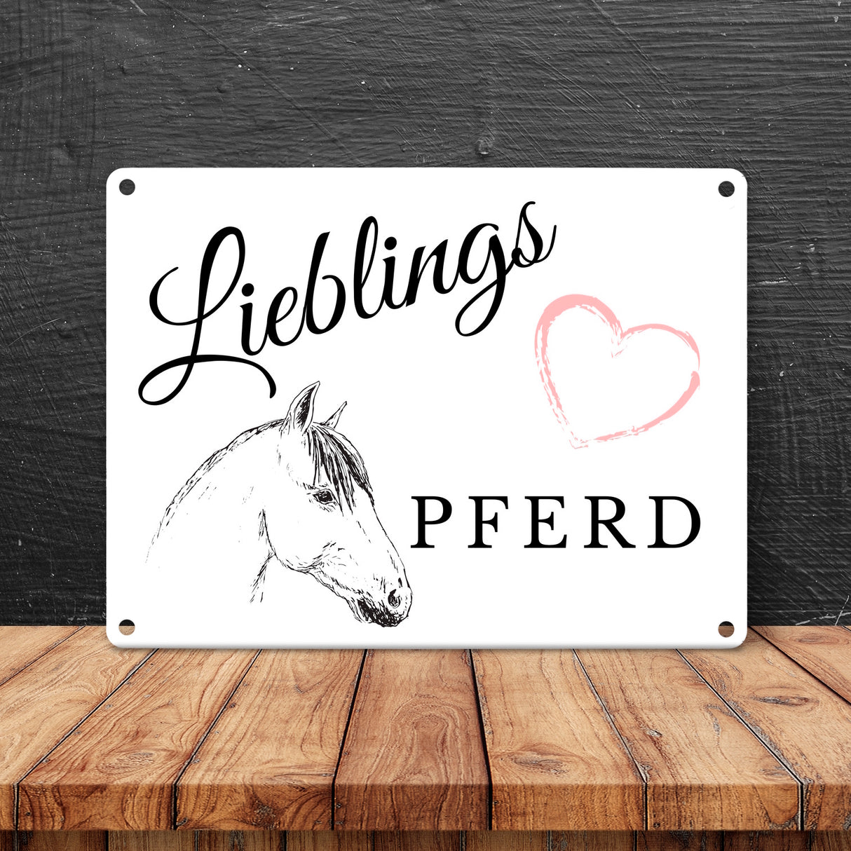 Lieblings Pferd Metallschild in 15x20 cm für den Stall
