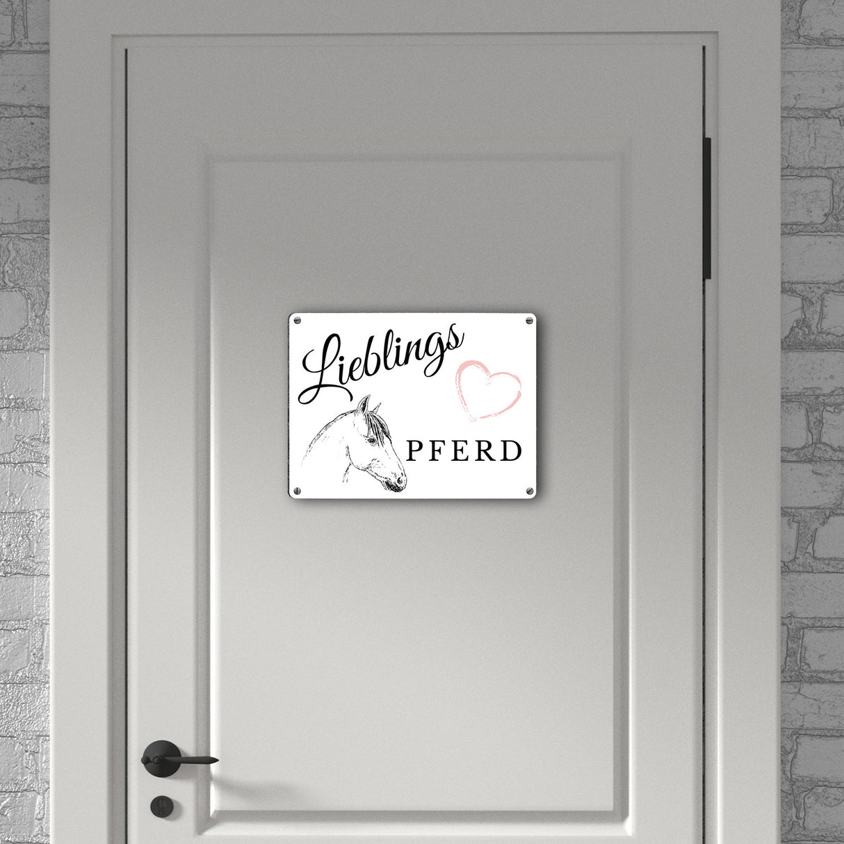 Lieblings Pferd Metallschild in 15x20 cm für den Stall