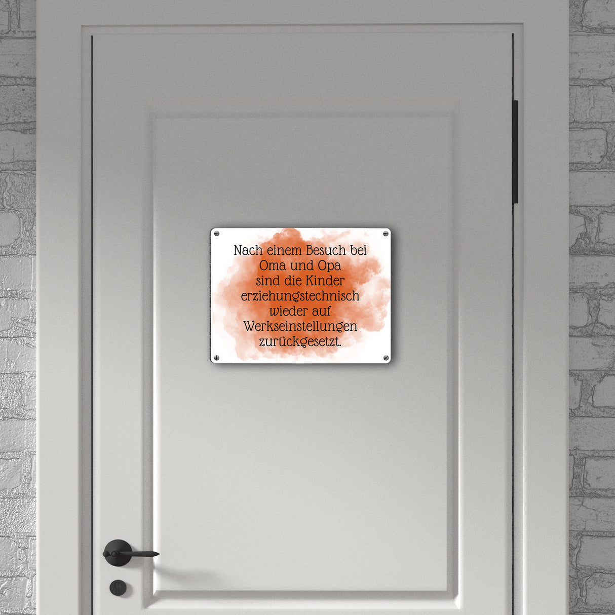 Lustiges Metallschild in 15x20 cm für Großeltern mit Spruch
