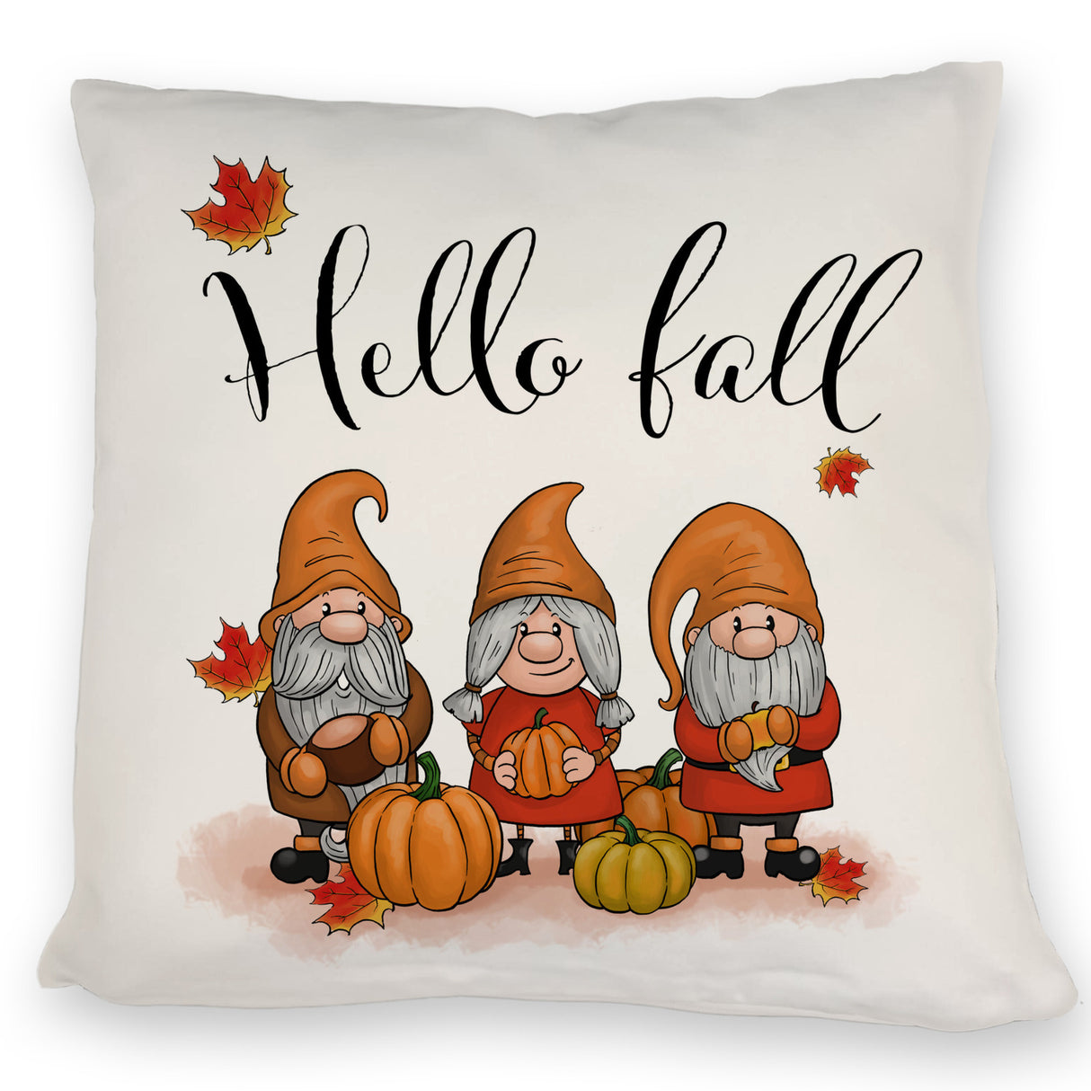 Herbst Kissen - Hello fall mit niedlichen Gnomen