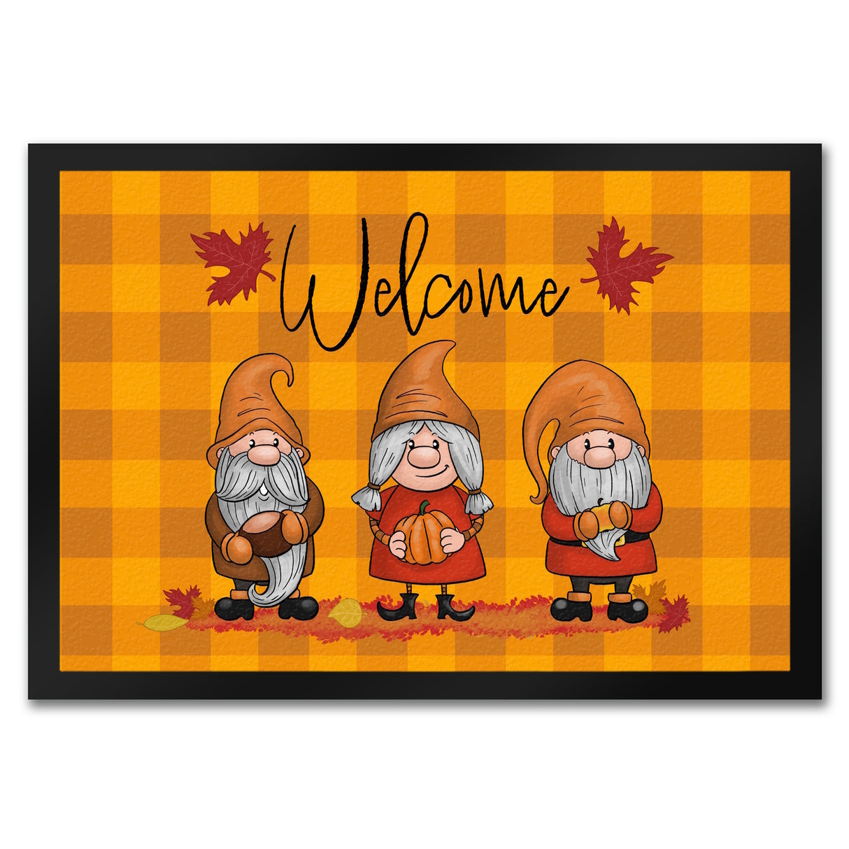 Welcome Wichtel Fußmatte in 35x50 cm in herbstlichen Farben