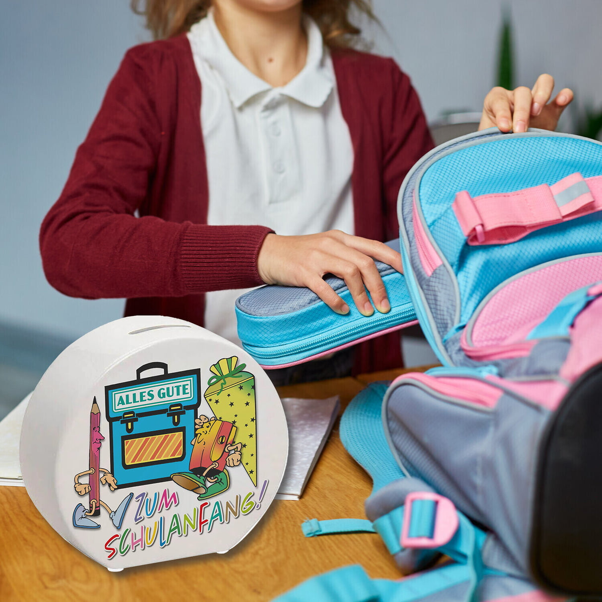 Alles Gute zum Schulanfang Spardose