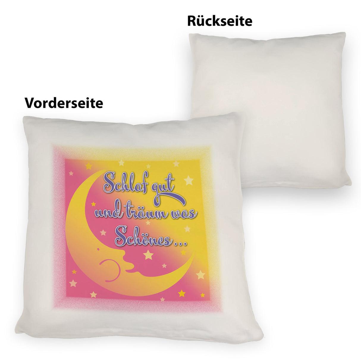 Schlaf gut und träum was Schönes Kissen mit Mond und Sterne