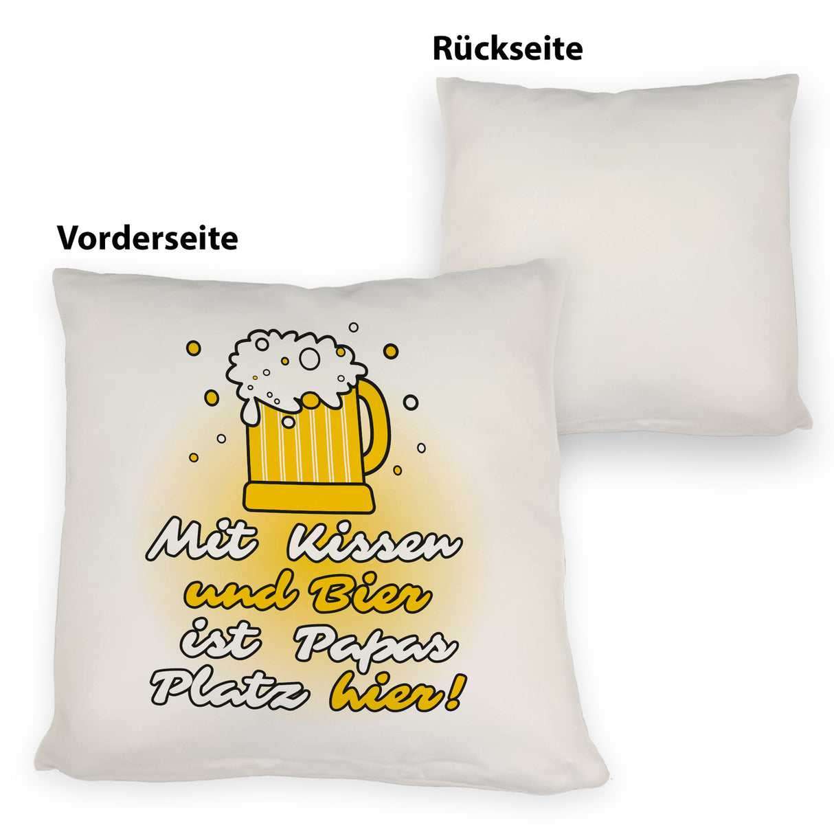 Stammplatz Bier Kissen für Väter zum Vatertag mit Spruch