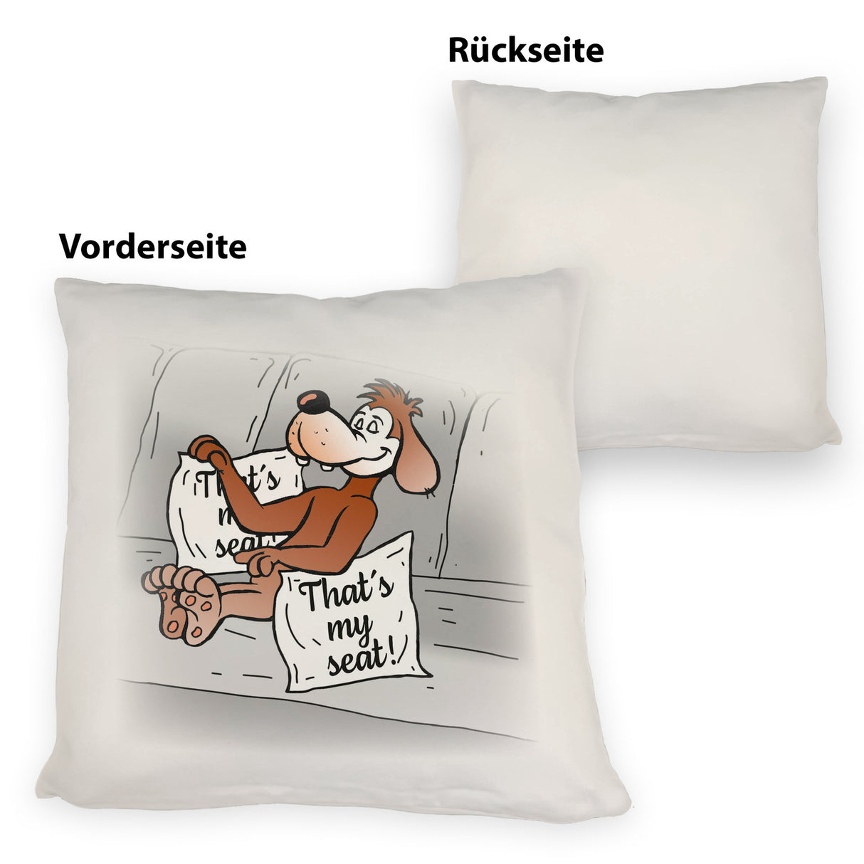 That's my seat! Hunde Kissen mit Comichund