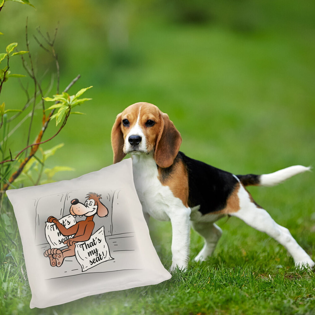 That's my seat! Hunde Kissen mit Comichund