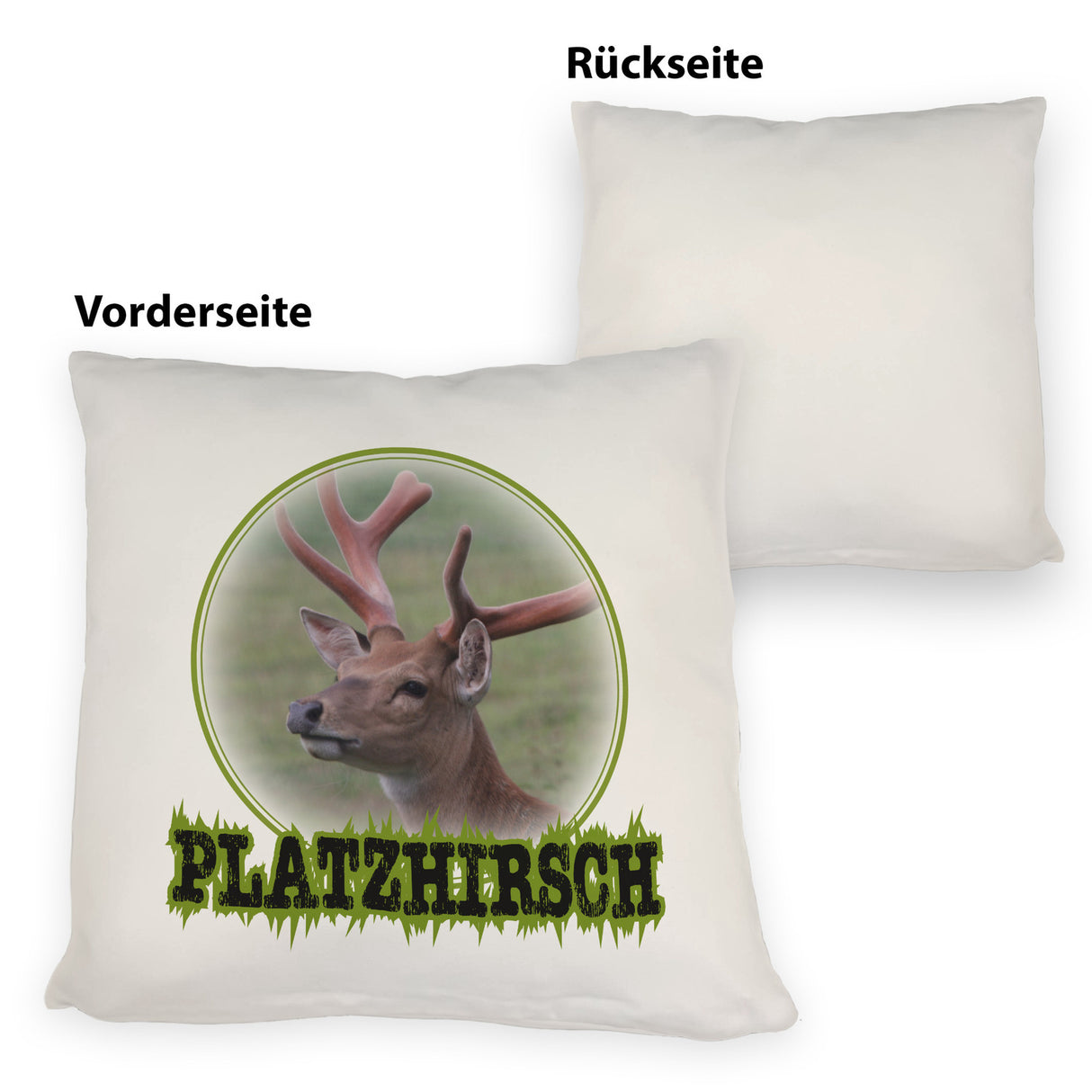 Platzhirsch Kissen mit Hirsch Motiv