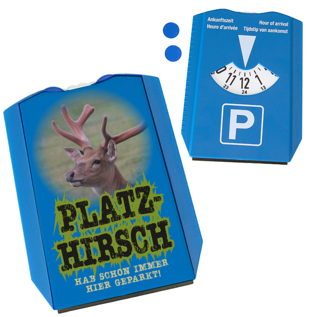 Platzhirsch Parkscheibe mit Hirsch Motiv