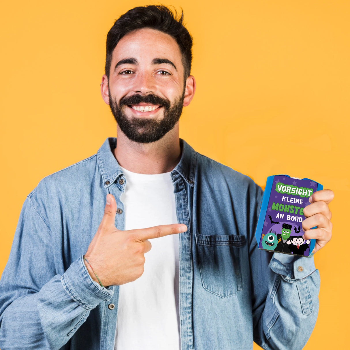 Monster Parkscheibe mit Spruch Vorsicht Kleine Monster an Bord