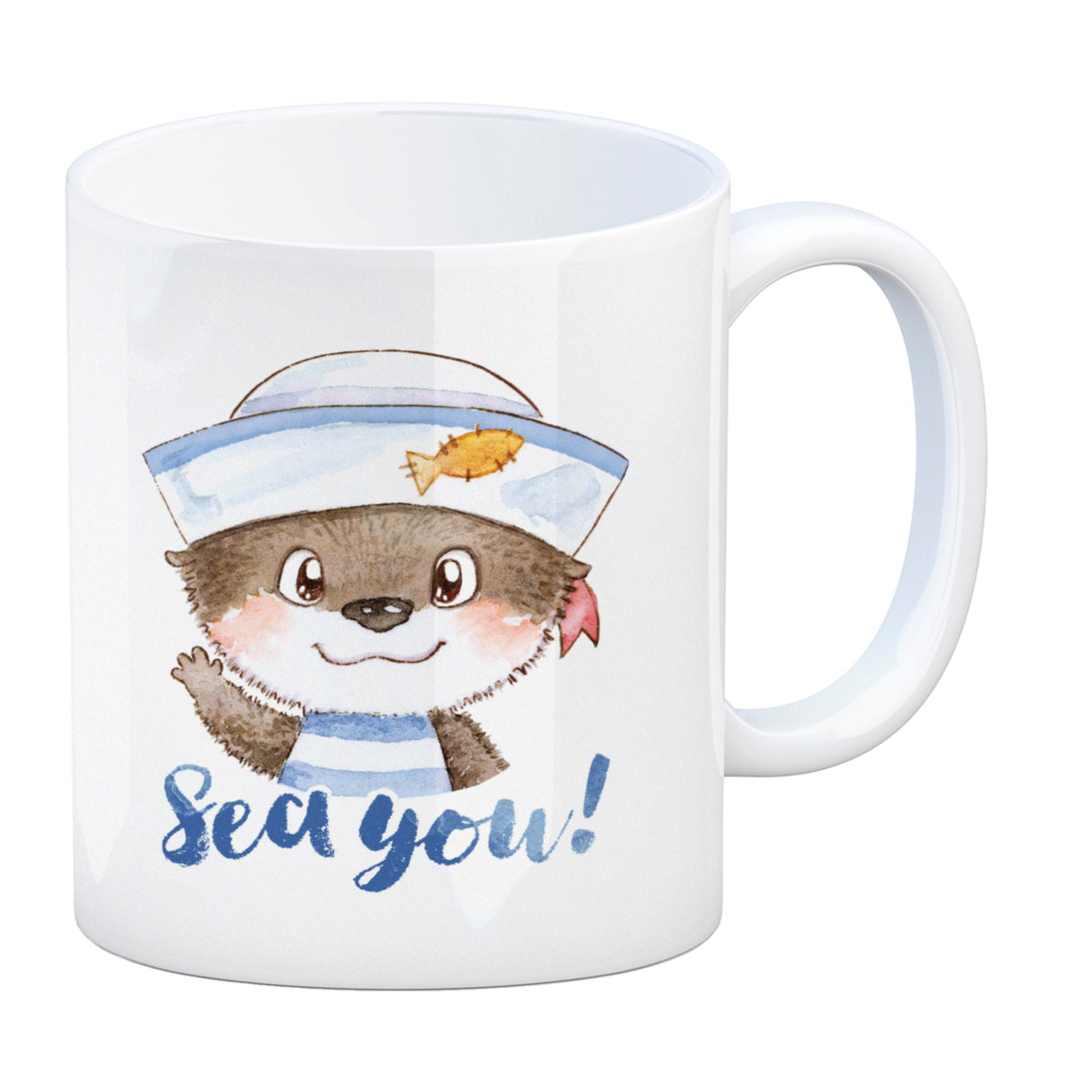 Ottfried der Otter Kaffeebecher mit Spruch - Sea you
