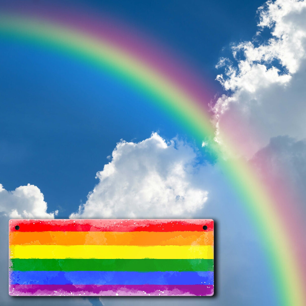 Pride-Flagge Rainbow Metallschild