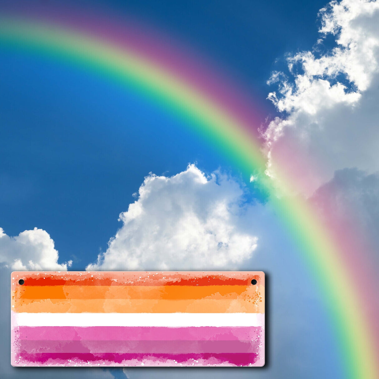Pride-Flagge Lesbian Metallschild