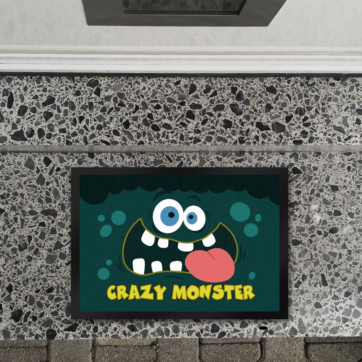 Crazy Monster Fußmatte in 35x50 cm mit verrücktem Gesicht
