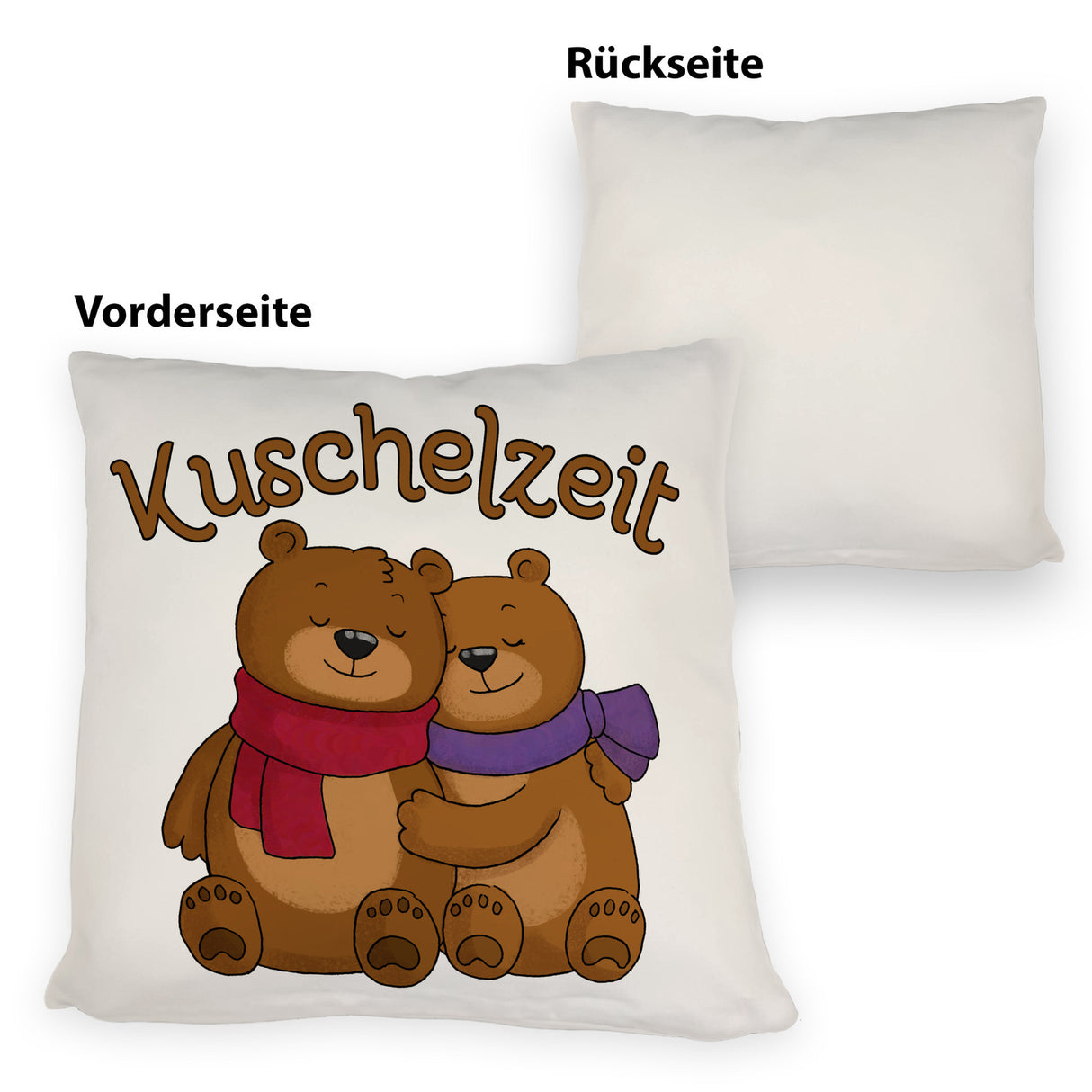 Kuschelzeit Kissen mit niedlichem Bärenpärchen
