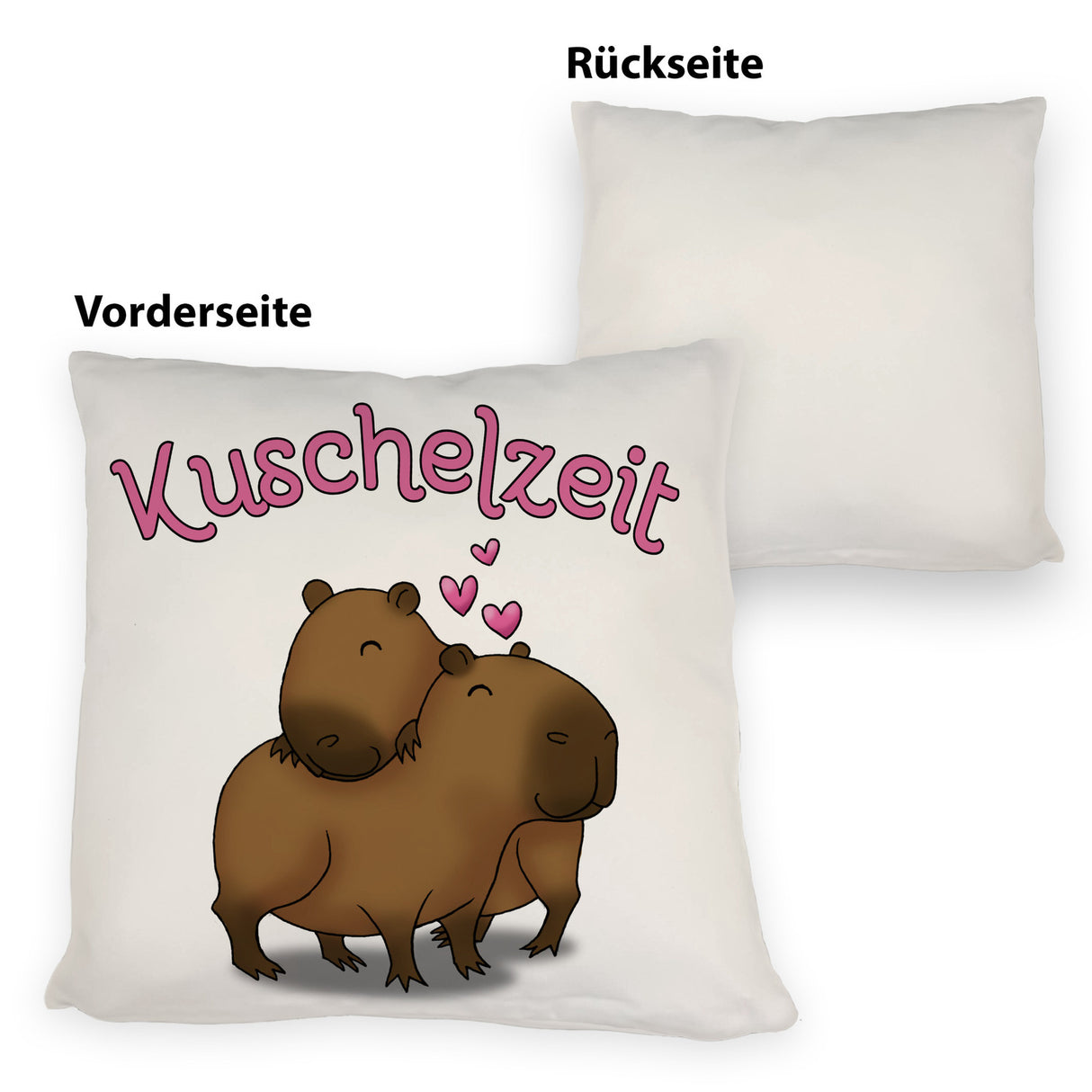 Kuschelzeit Kissen mit niedlichem Capybarapärchen