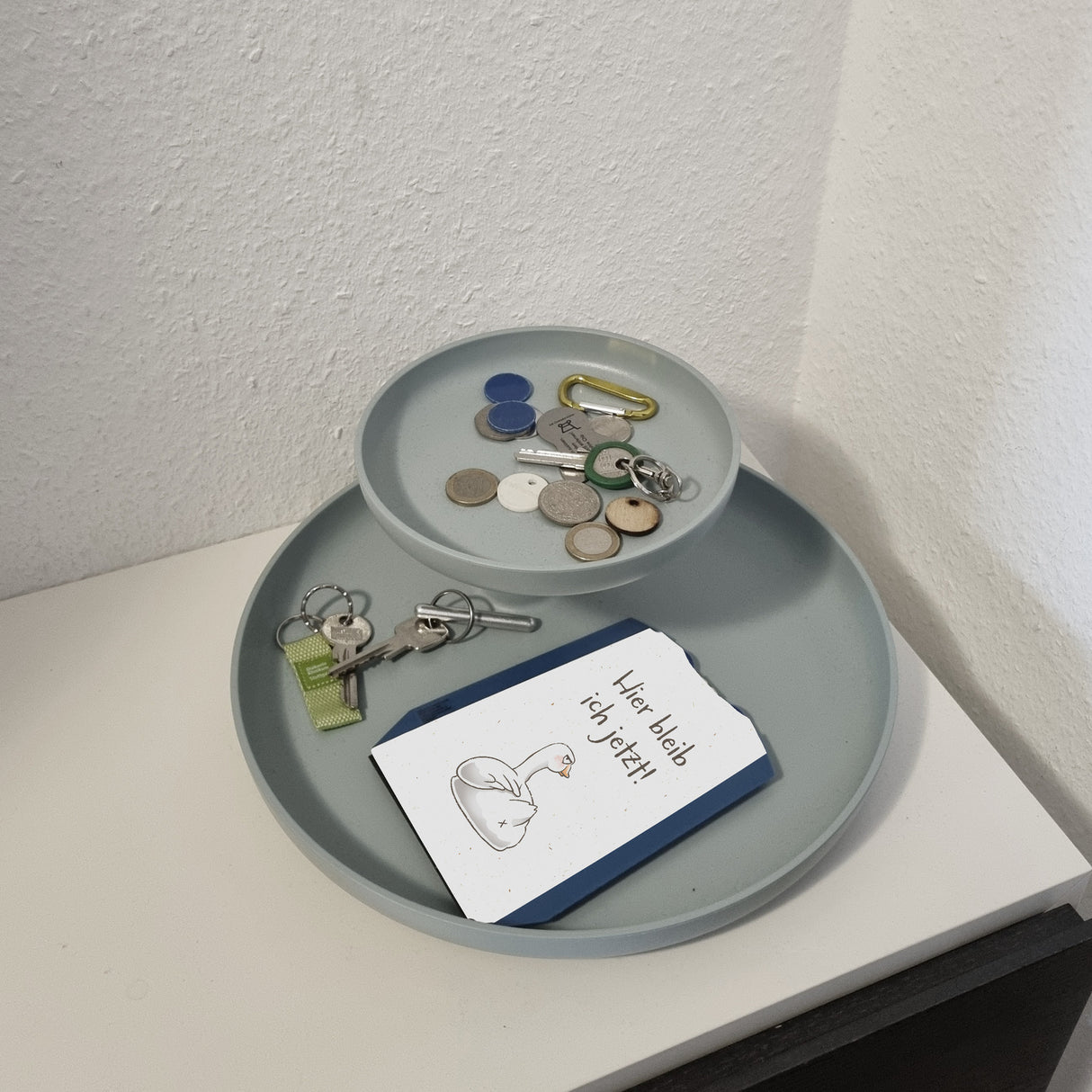 Gilbert die Gans Parkscheibe mit Spruch Hier bleib ich jetzt