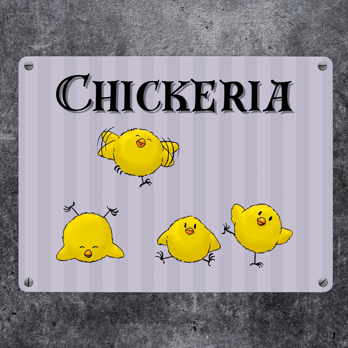 Chickeria Küken Metallschild in 15x20 cm