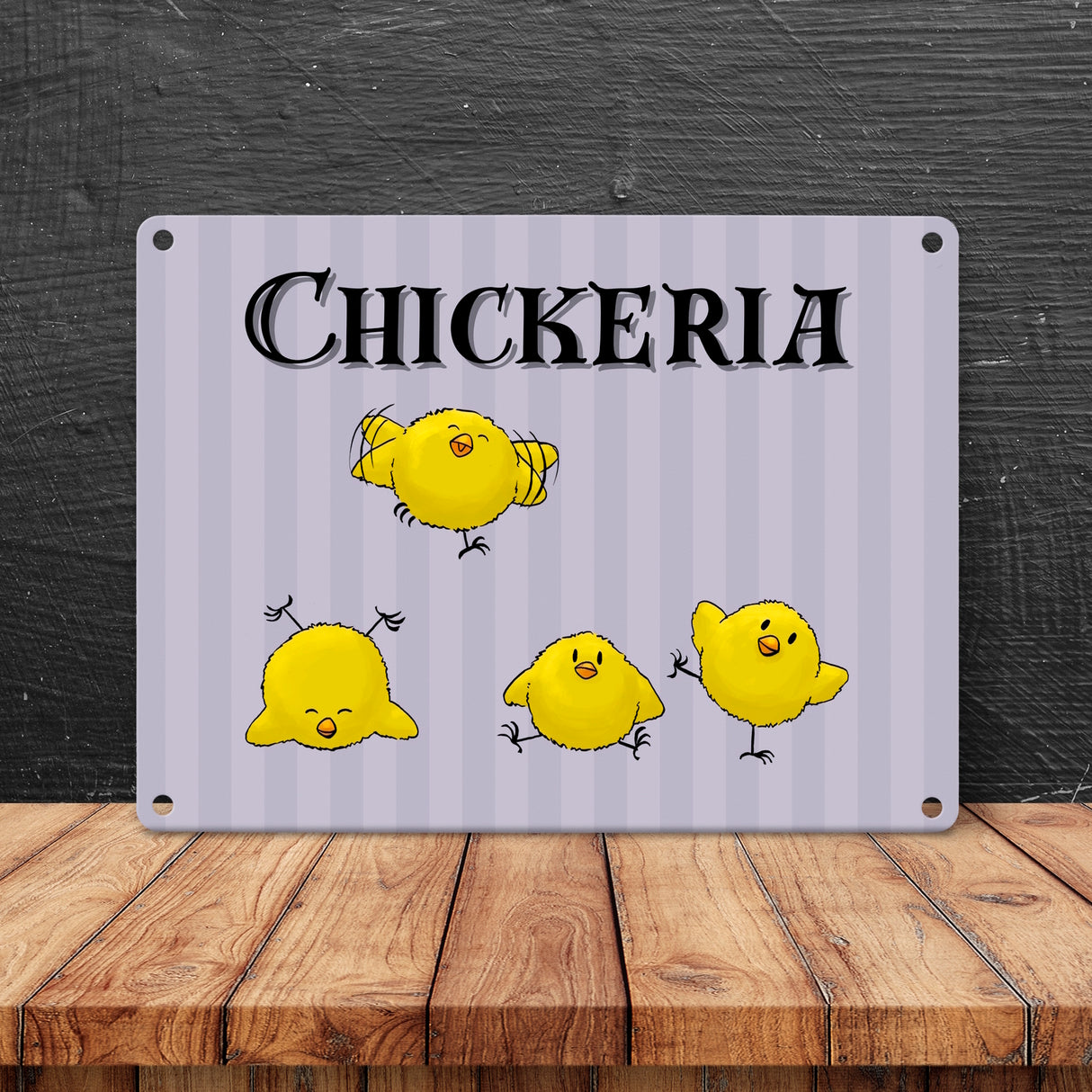 Chickeria Küken Metallschild in 15x20 cm