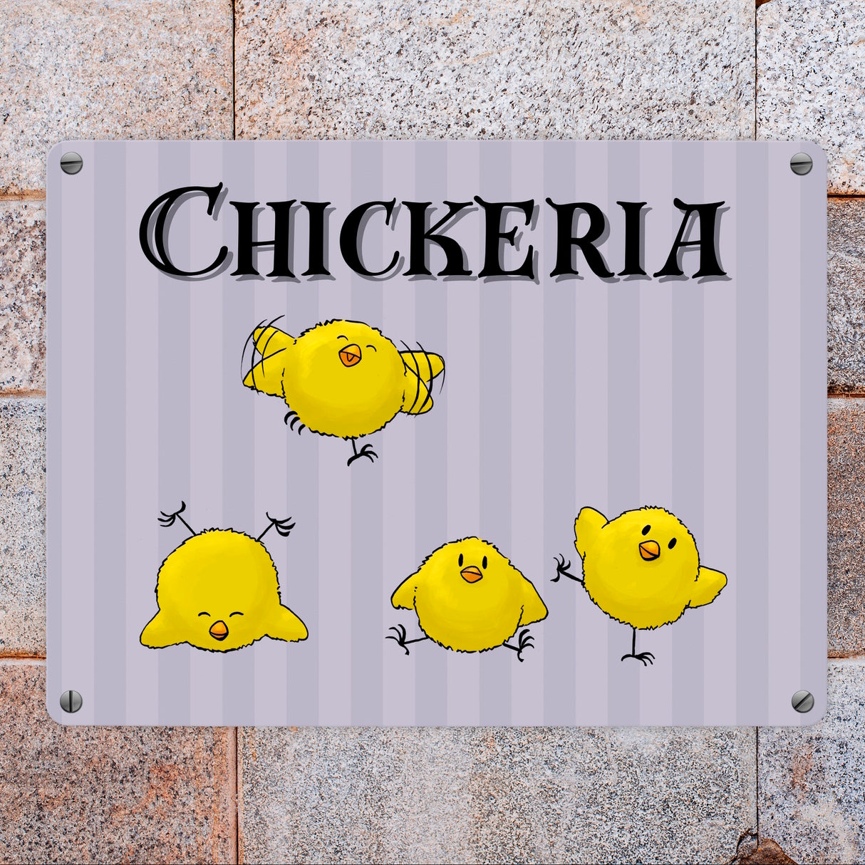 Chickeria Küken Metallschild in 15x20 cm