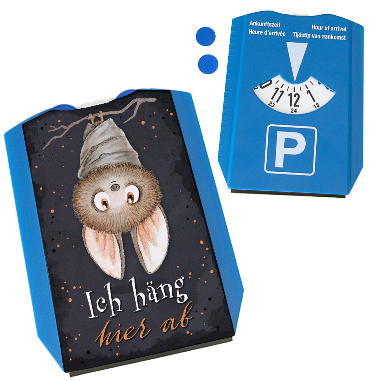 Ich häng hier ab Parkscheibe mit niedlicher Fledermaus
